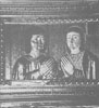 Los Reyes Católicos en un relieve de las puertas del relicario en la Capilla Real de Granada
