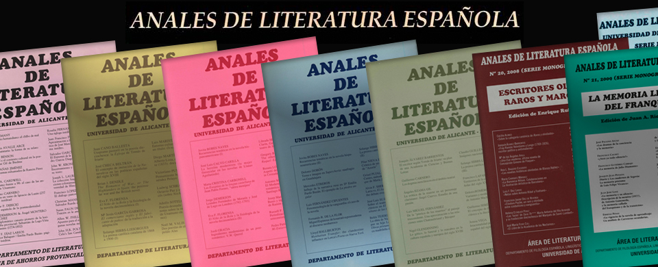 Imágenes de las portadas de la revista Anales de Literatura Española