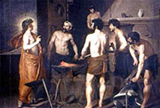 Diego Velázquez. «La fragua del Vulcano». Museo del Prado (Madrid).