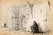 «Gustavo Adolfo Bécquer dibujando», dibujo de Valeriano   Bécquer en «Expedición de Veruela». Universidad de Columbia (Nueva   York).