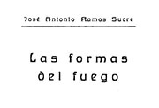 Portada de «Las formas del fuego» (Caracas, Tipografía Americana, 1929)