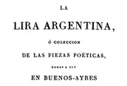 Portada de «La lira argentina», Buenos Aires, 1824