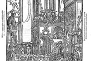 <em>Compendium totius sacrae scripture diuinum Apiarium nuncupatu[m]...</em> [Primi tomi]. Impreso, 1519. Grabado.