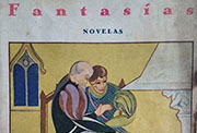 Cubierta de la obra <em>Fantasías</em>, de Vicente Blasco Ibáñez. Editorial Cosmópolis, Madrid, imp. 1928.