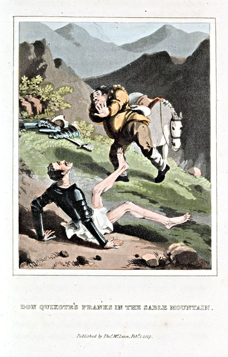 Don Quixote's pranks in the sable mountain.