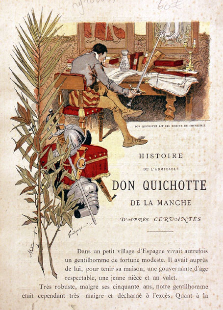 Don Quichotte lit des romans de chevalerie