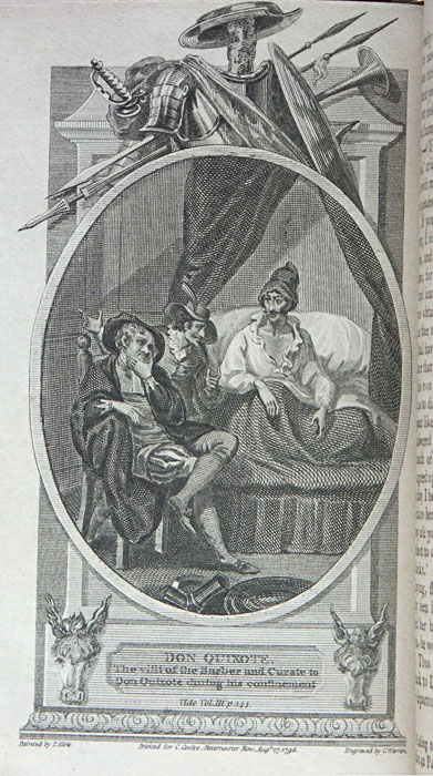 Don Quixote. The visit of the Barber and Curate to Don Quixote during his confinement.