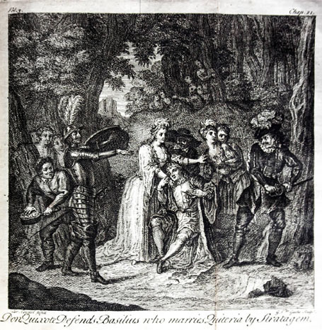 Don Quixote Defends Basilius who marries Quiteria by Stratagem.
