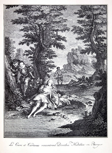 Le Curé et Cardenio rencontrent Dorothée Habillée en Berger.