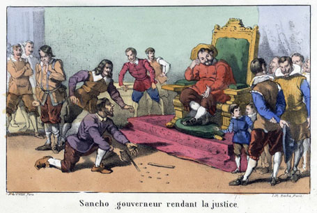 Sancho gouverneur rendant la justice.