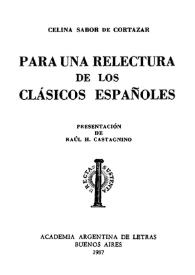Para una relectura de los clásicos españoles