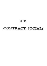 Du contract social ou Principes du droit politique