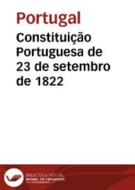 Constituição Portuguesa de 23 de setembro de 1822