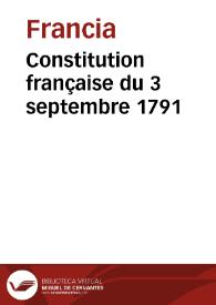 Constitution française du 3 septembre 1791