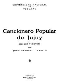 Cancionero Popular de Jujuy