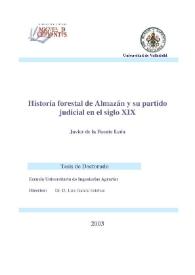 Historia forestal de Almazán y su partido judicial en el siglo XIX