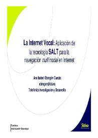 La Internet Vocal. Aplicación de la tecnología SALT para la navegación multimodal en Internet