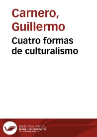 Cuatro formas de culturalismo