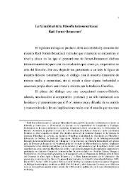 La fecundidad de la filosofía latinoamericana : Raúl Fornet-Betancourt