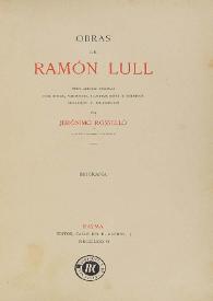 Obras de Ramón Llull