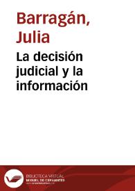 La decisión judicial y la información
