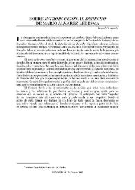Sobre introducción al derecho de Mario Álvarez Ledesma