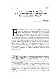 La fundamentación de los derechos humanos en Carlos S. Nino