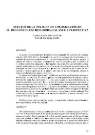 Efectos de la política de colonización en el regadío de Extremadura : balance y perspectiva