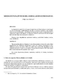 Modelos paisajísticos del rebollar en Extremadura
