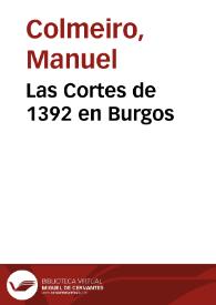 Las Cortes de 1392 en Burgos