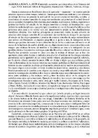 ALBEROLA ROMÁ, A. (1999) : Catástrofe, economía y acción política en Valencia del siglo XVIII, Institució Alfons el Magnànim. Diputació de Valencia.