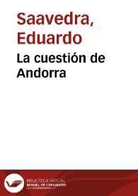 La cuestión de Andorra