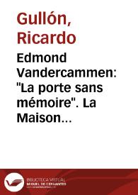 Edmond Vandercammen: 