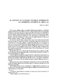 El estudio de algunos vocablos regionales en Argentina durante el siglo XIX