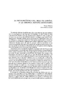 La metalingüística del siglo XII español (y la 