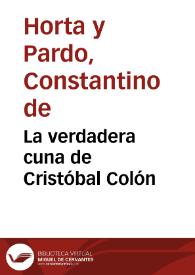La verdadera cuna de Cristóbal Colón