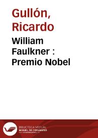 William Faulkner : Premio Nobel