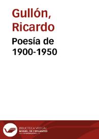 Poesía de 1900-1950