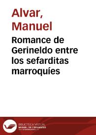 Romance de Gerineldo entre los sefarditas marroquíes