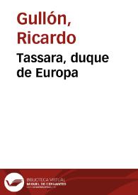 Tassara, duque de Europa