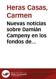 Nuevas noticias sobre Damián Campeny en los fondos de la Academia