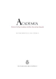 Academia: Boletín de la Real Academia de Bellas Artes de San Fernando. Segundo semestre de 2000. Número 91. Preliminares e índice