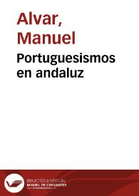 Portuguesismos en andaluz