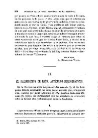 El Palimpsesto de León. Artículos bibliográficos