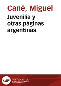 Juvenilia y otras páginas argentinas