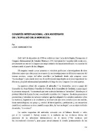 Congreso Internacional «380 aniversari de l'expulsió dels moriscos, Sant Carles de la Rápita (Tarragona)», del 5 año 10 de diciembre de 1990