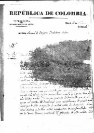 Orden de la Intendencia de Quito al Sr. General de Brigada Bartolomé Salom (Quito, 21 de julio de 1823, año 13º)