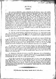 Acta de 13 de setiembre de 1826, por la que Panamá proclama su fidelidad a la Gran Colombia