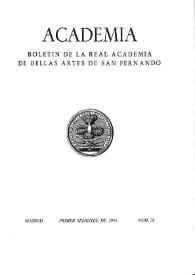 Academia : Boletín de la Real Academia de Bellas Artes de San Fernando. Primer semestre de 1993. Número 76. Preliminares e índice