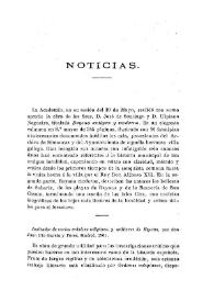 Noticias. Boletín de la Real Academia de la Historia, tomo 41 (julio-septiembre 1902). Cuadernos I-III